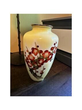 MCM JAPANESE CLOISONNE VASE 7.5"